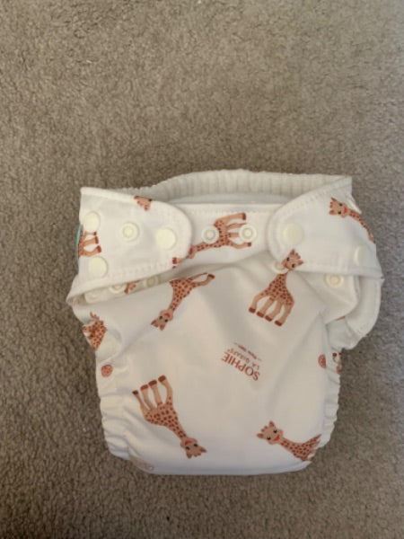 Sophie le giraffe cloth diaper o/s