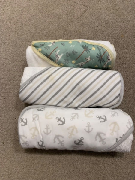 3 new baby towels.