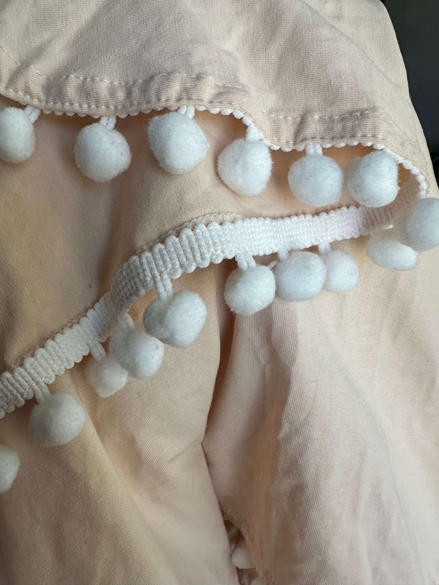 NEW Peach Pom Pom Blanket