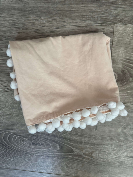 NEW Peach Pom Pom Blanket