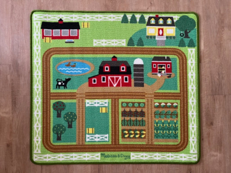 Melissa and Doug Round the Barnyard Farm Activity Rug Only