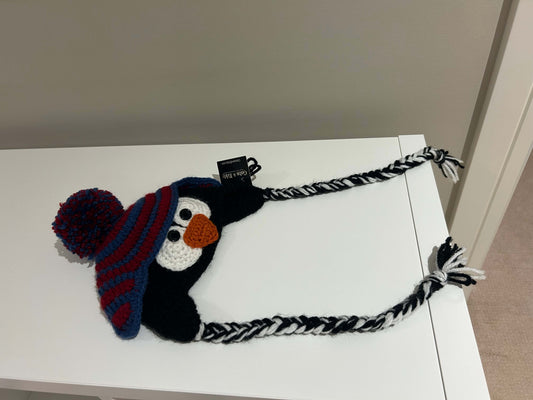 Gabs and Eddy crochet penguin hat