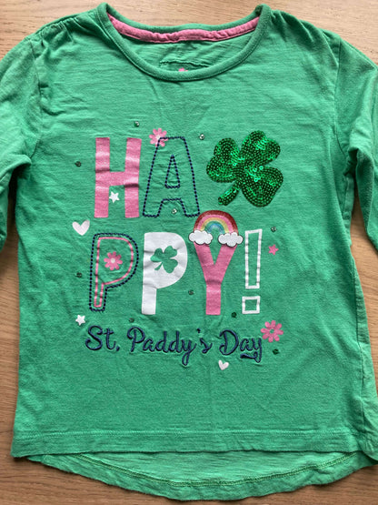 St. Patrick Clover Shirt, Size 6-9, Kids 7