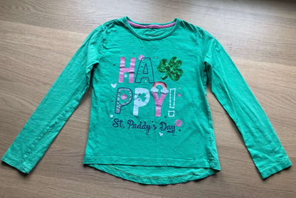 St. Patrick Clover Shirt, Size 6-9, Kids 7