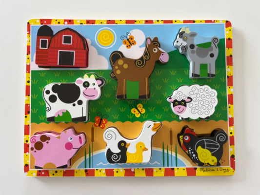 Melissa & Doug Farm Wooden Chunky Puzzle