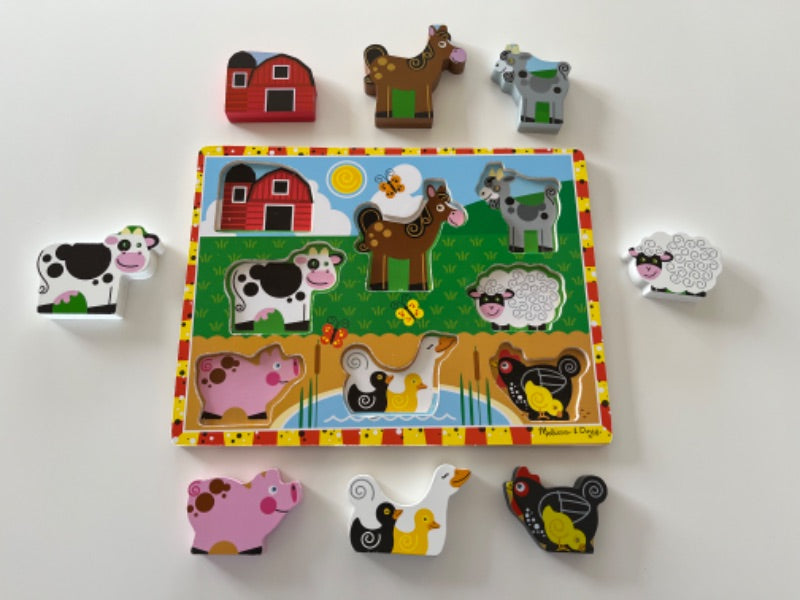 Melissa & Doug Farm Wooden Chunky Puzzle