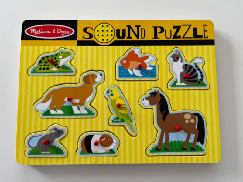 Melissa & Doug Pets Wooden Puzzle with Sound Effects