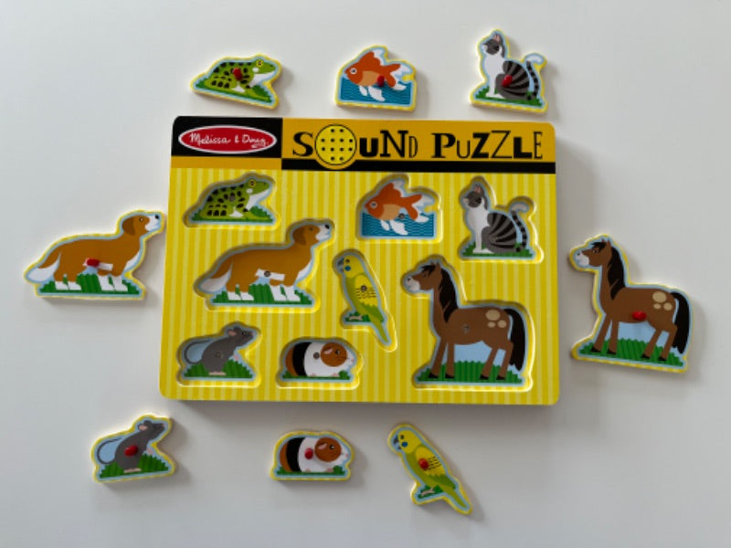 Melissa & Doug Pets Wooden Puzzle with Sound Effects