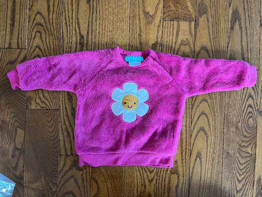 Pekkle pink fleece sweater 6M