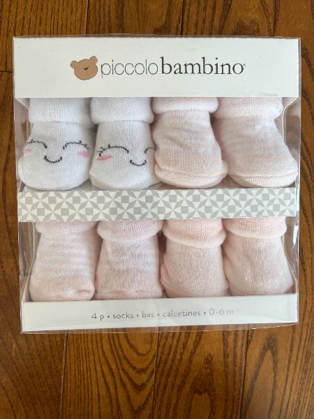 Piccolo Bambino 4pk socks 0-6M