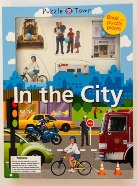 In The City Book with Puzzle Pieces