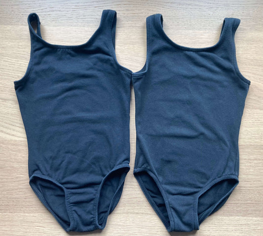 Bundle - 2 Black Dance/ Gymnastics Leotards by Mondor, Size 6 ($50+), Kids 6/6X (extra small)