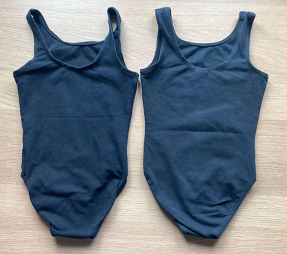 Bundle - 2 Black Dance/ Gymnastics Leotards by Mondor, Size 6 ($50+), Kids 6/6X (extra small)