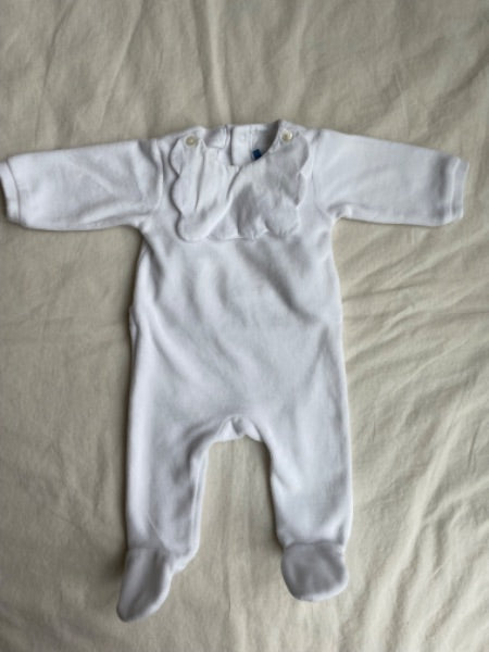 Jacadi White Winter Pyjama 3m, Kids 3 Month (0-3M)