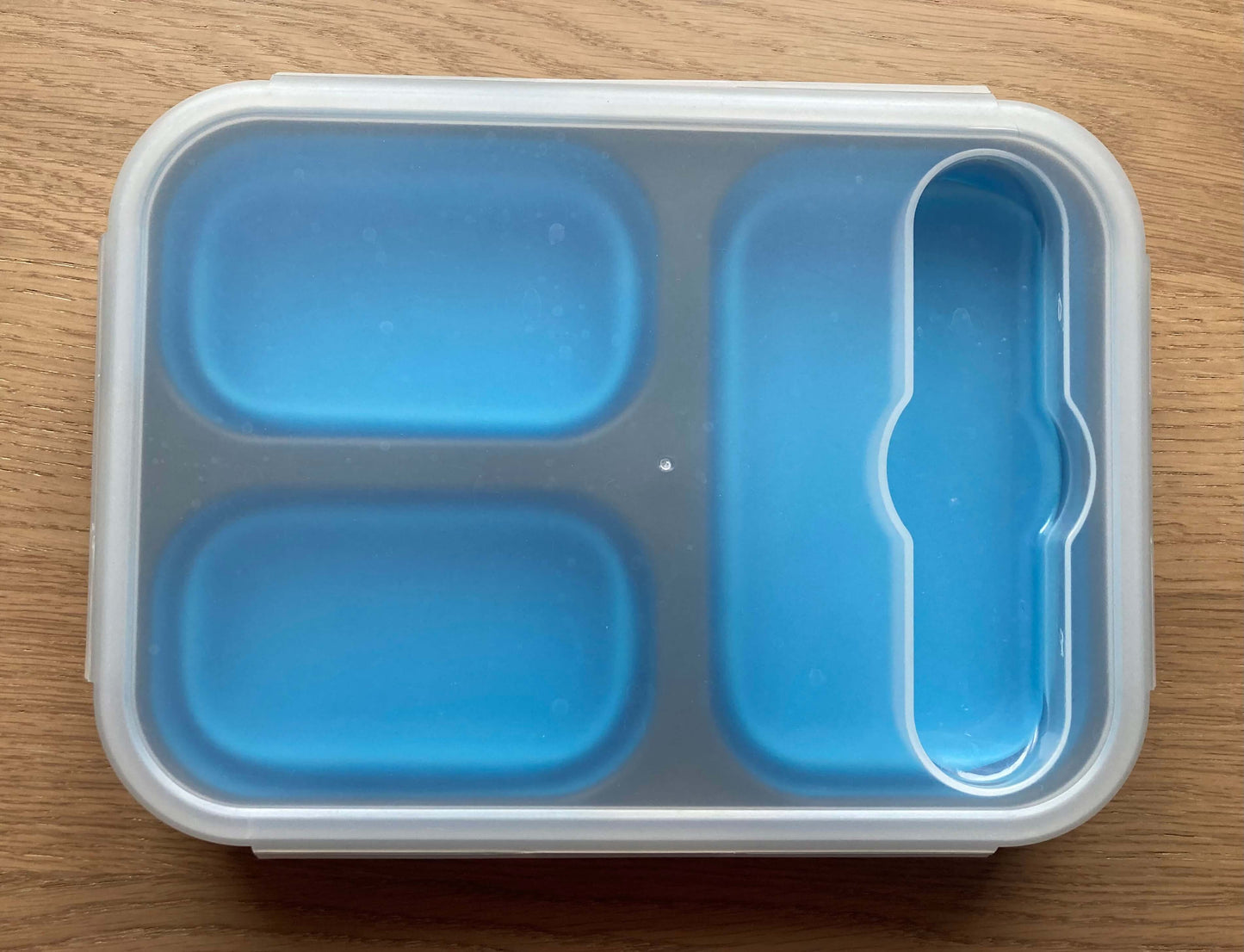 Foldable Silicone Lunch Box in Blue #1