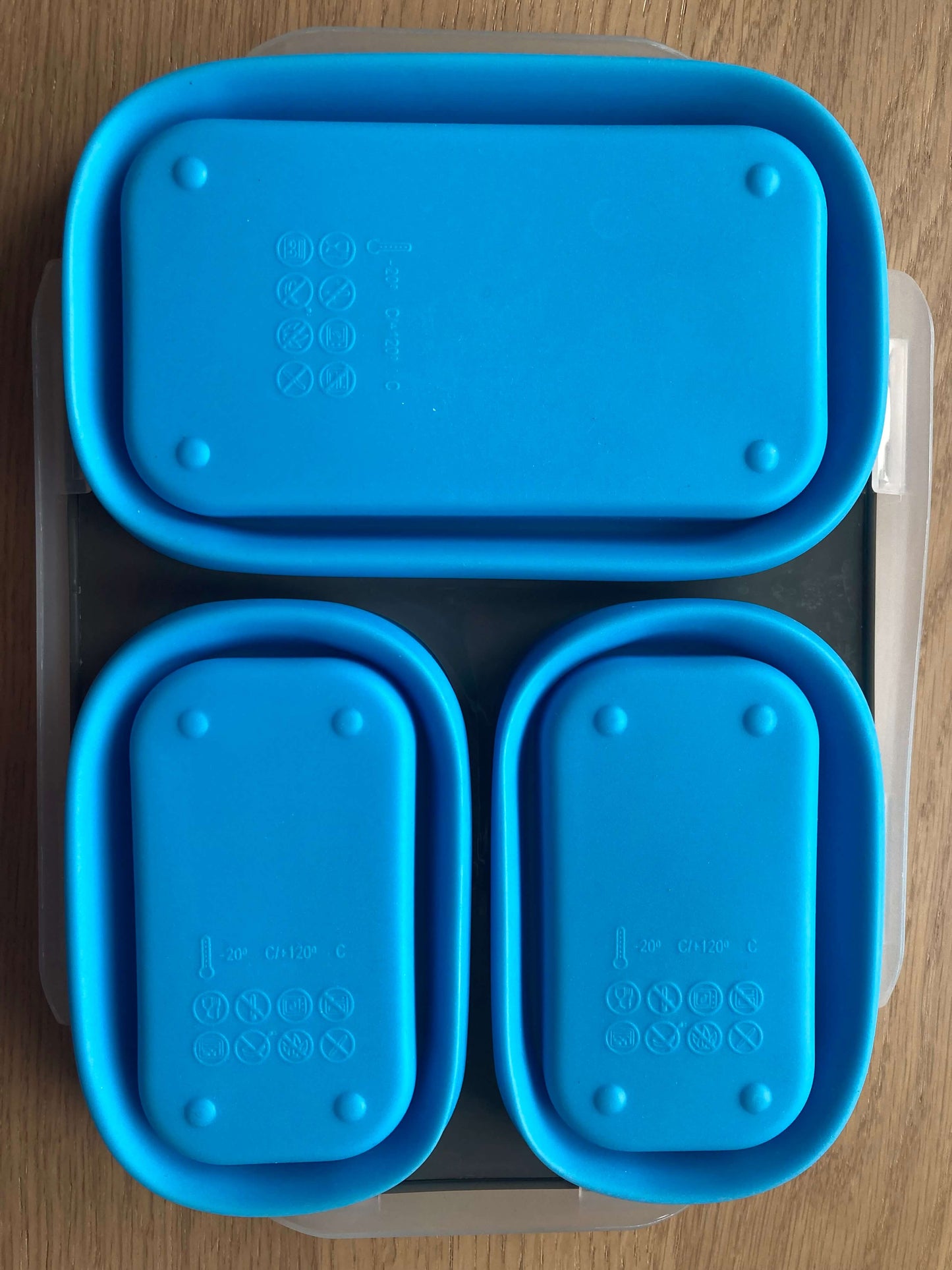 Foldable Silicone Lunch Box in Blue #1