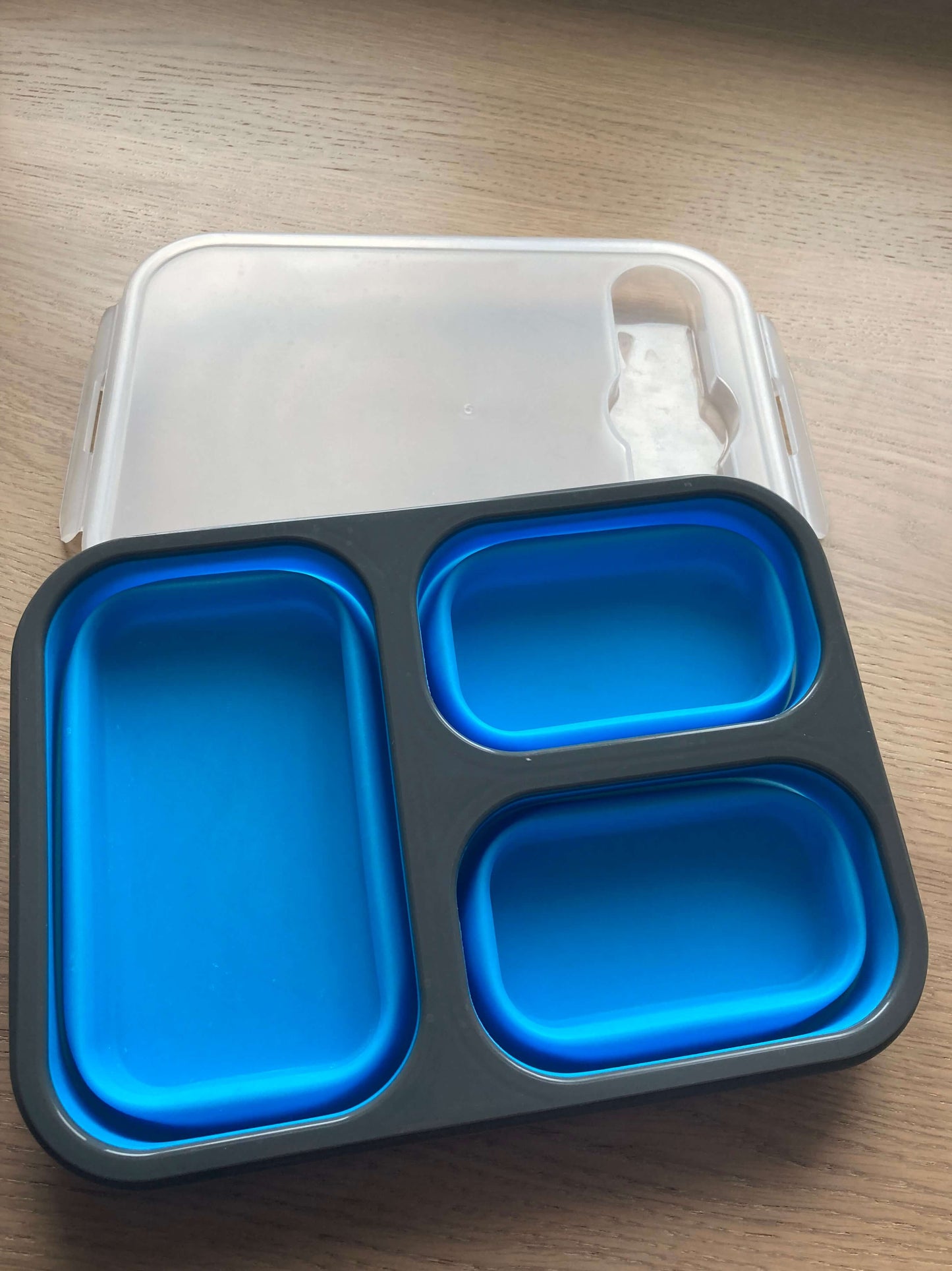 Foldable Silicone Lunch Box in Blue #1