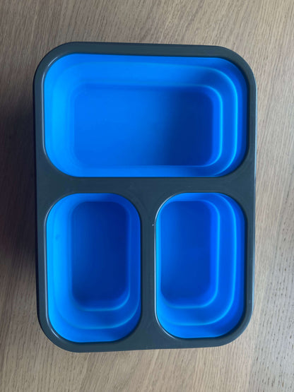 Foldable Silicone Lunch Box in Blue #2