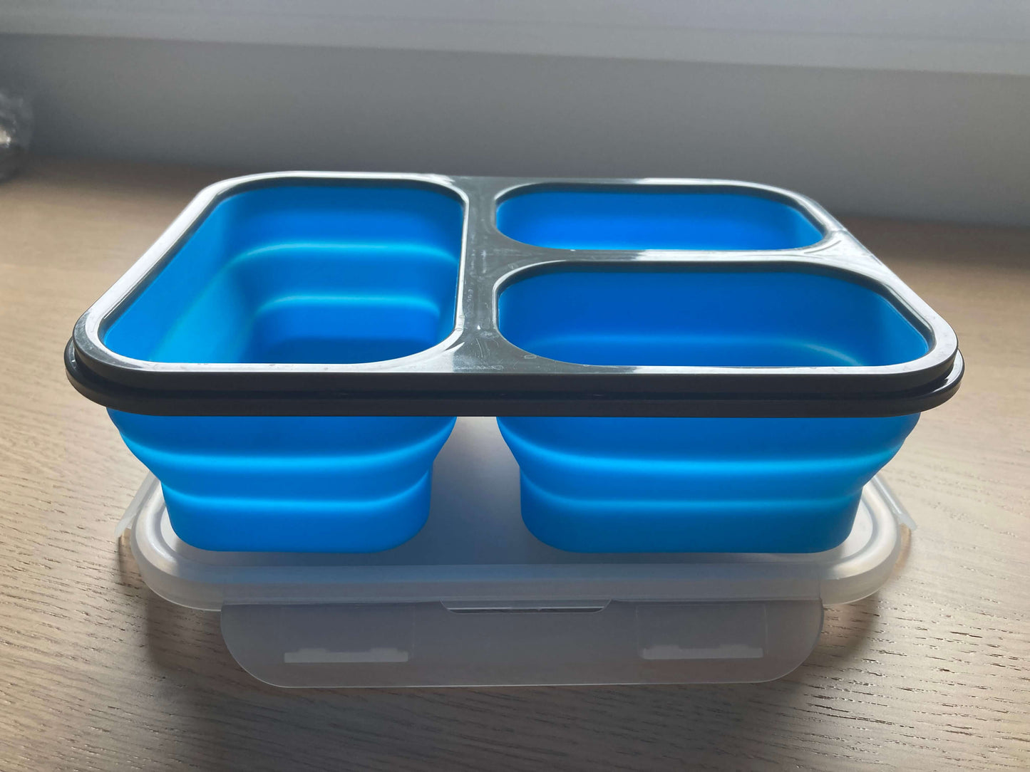Foldable Silicone Lunch Box in Blue #1