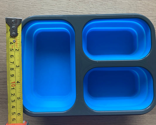 Foldable Silicone Lunch Box in Blue #2