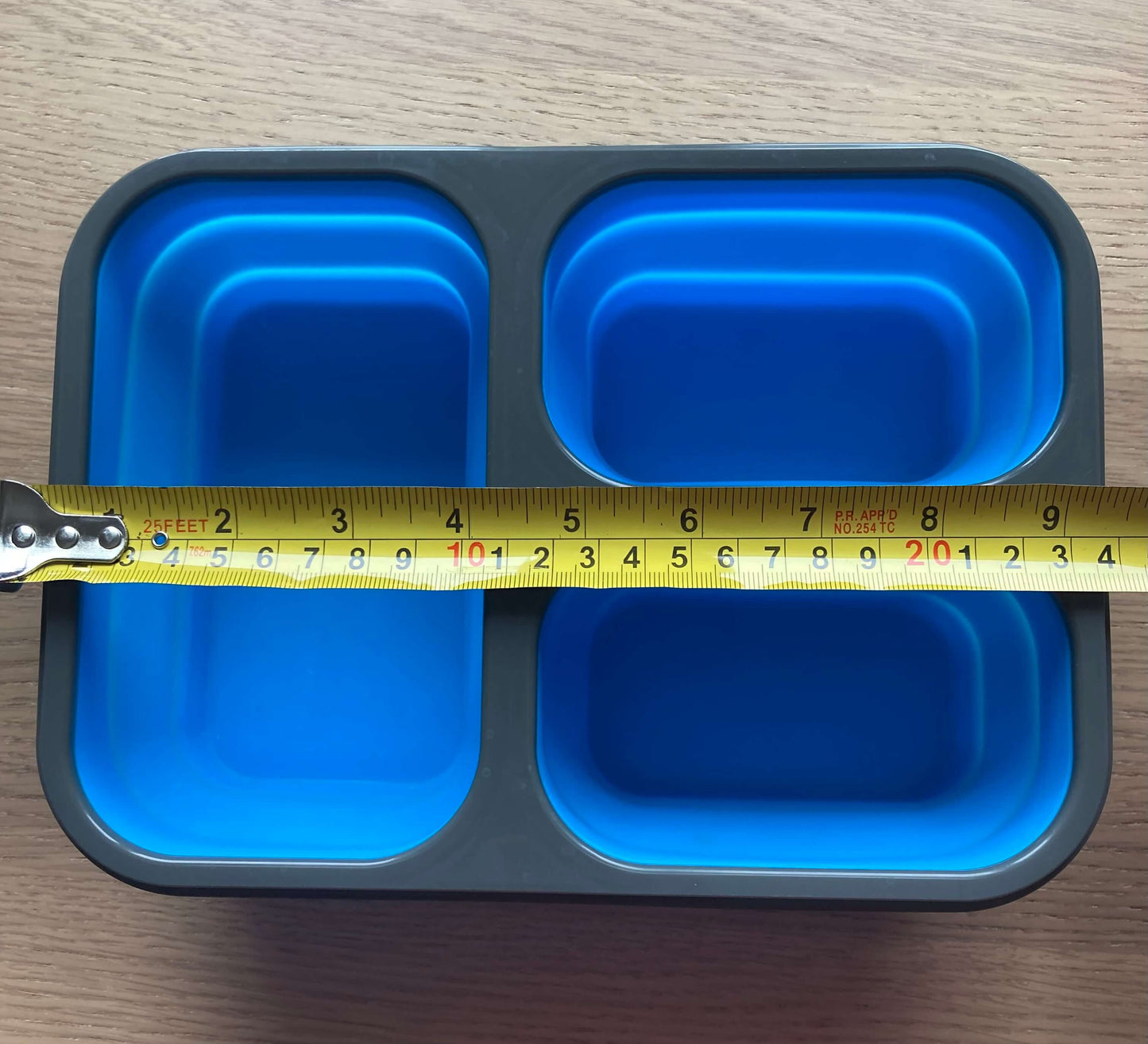Foldable Silicone Lunch Box in Blue #2