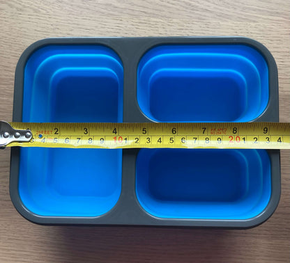 Foldable Silicone Lunch Box in Blue #2