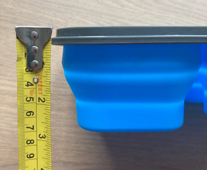 Foldable Silicone Lunch Box in Blue #2