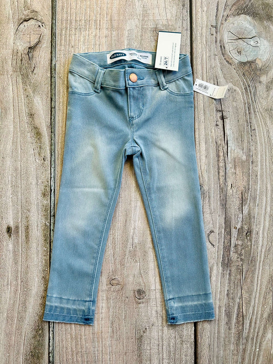 Old Navy size 3T girls ballerina denim jeggings, light wash, new with tags, Kids 3T
