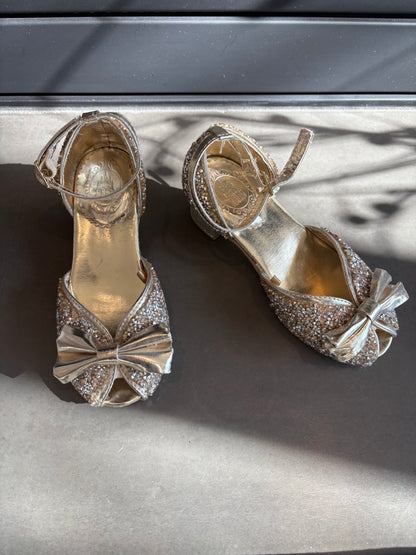 Disney Princess Gold Glitter Heels Size 11, Shoes 11 (Toddler:2-4yr)