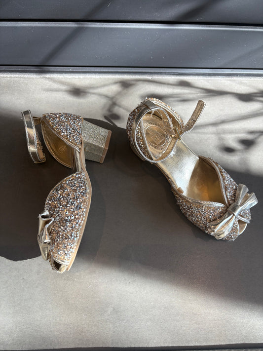 Disney Princess Gold Glitter Heels Size 11, Shoes 11 (Toddler:2-4yr)