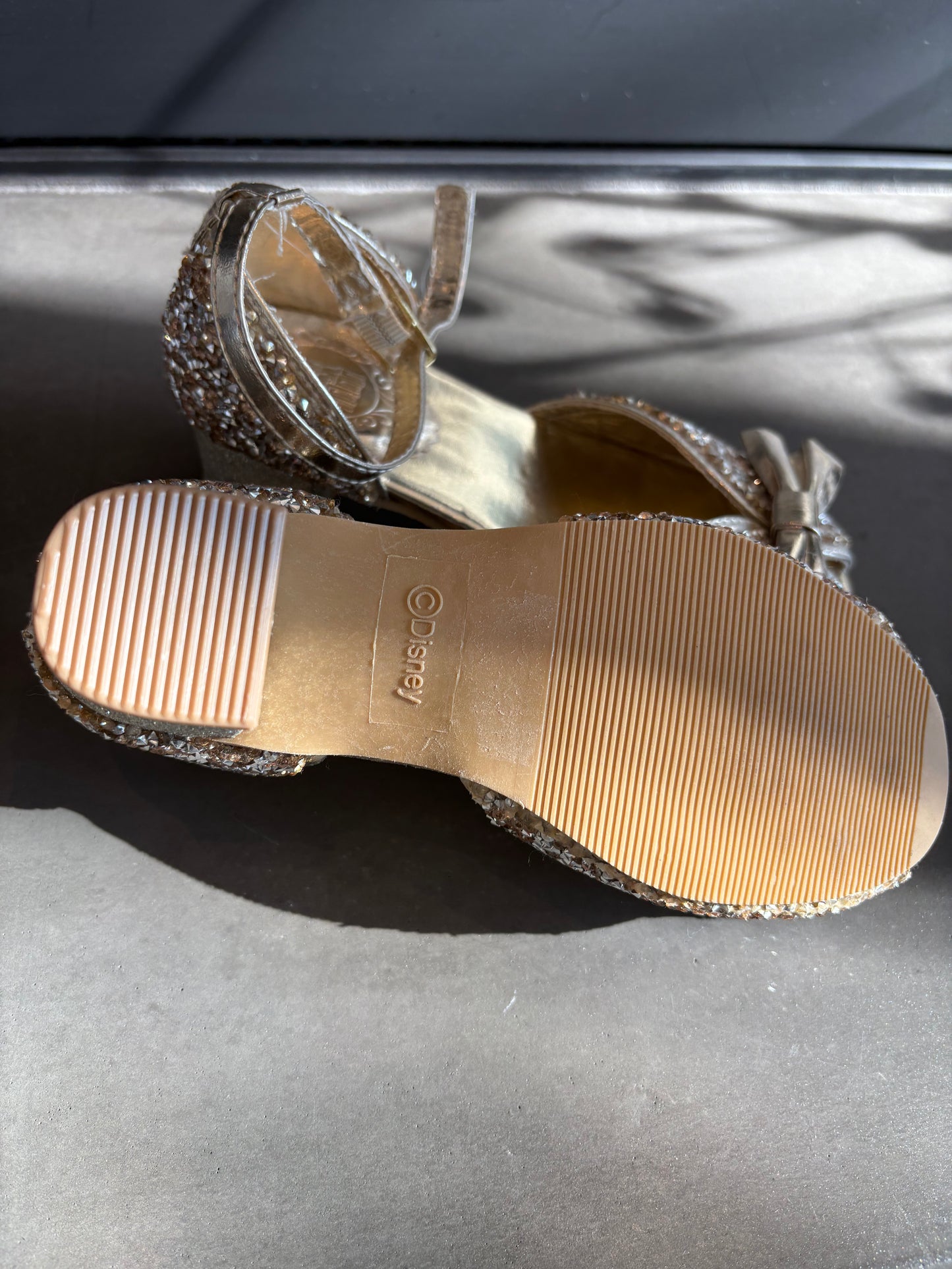 Disney Princess Gold Glitter Heels Size 11, Shoes 11 (Toddler:2-4yr)
