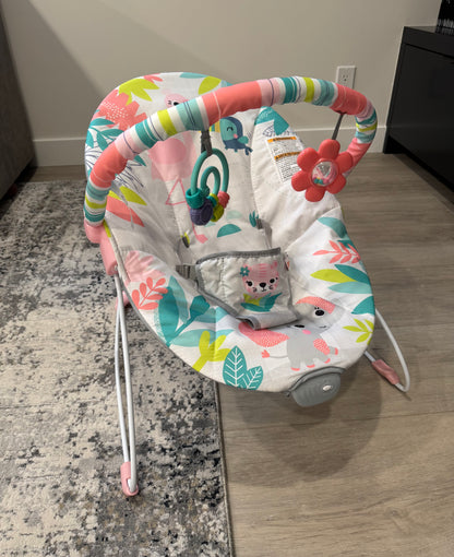 Bright Starts Flamingo Vibes Vibrating Bouncer