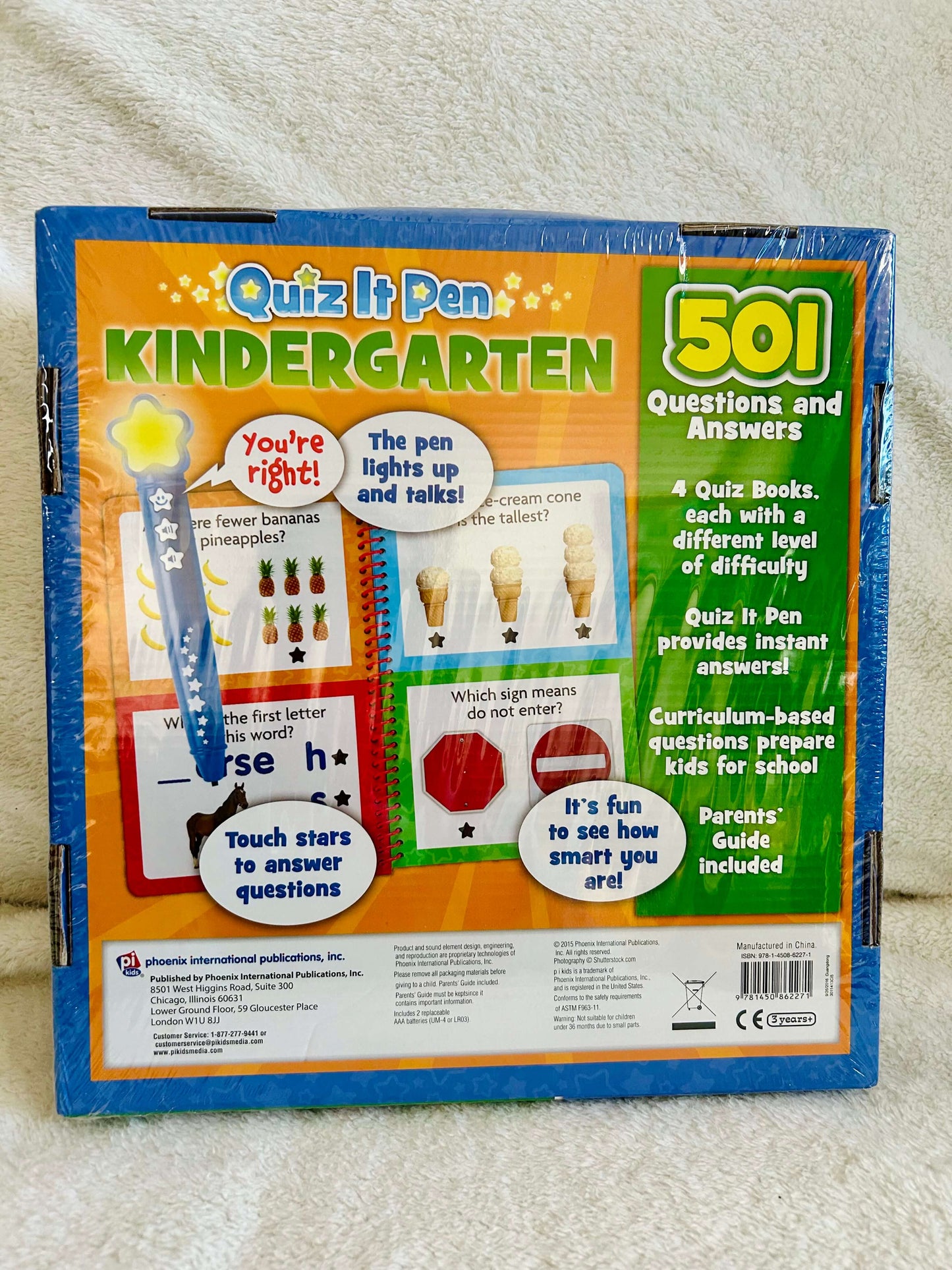 Quiz It Pen Kindergarten 501 Questions & Answers, ages 3+, new in package