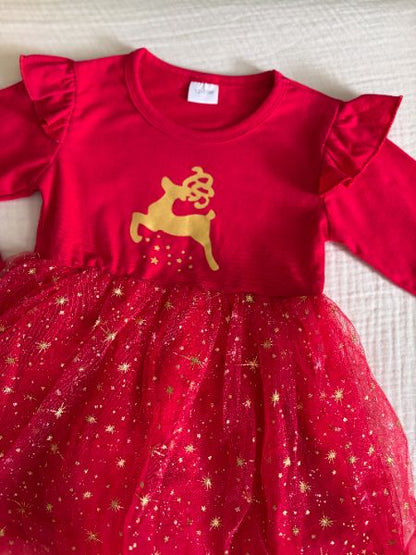 12-18 Months Baby Girl Red Christmas Dress, Kids 18 Month (12-18M)