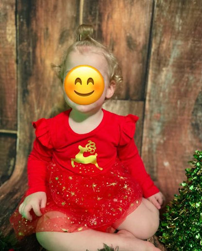 12-18 Months Baby Girl Red Christmas Dress, Kids 18 Month (12-18M)