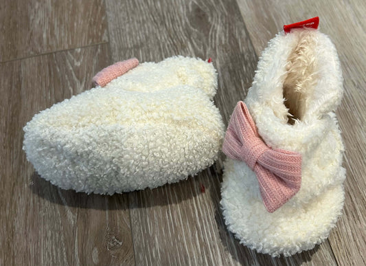 myggpp Baby Slippers - WHITE (6-12M), Shoes 3 (Baby: 0-12 mth)