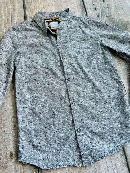 Cactus Boys size 11/12 boys button up dress shirt, speckled grey, like new, Kids 12 & 14 (large)