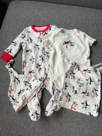 Frugi 🇬🇧 (UK Brand) - Penguin PJ set, never worn, Kids 3 Month (0-3M)
