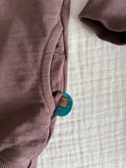 Souris Mini (French Canadian Clothing Brand) 2-3T Brown Owl Pull Over Sweater , Kids 2T