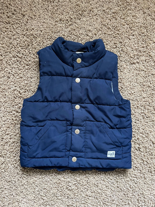 H&M, boy, blue, puffer vest, 12-18 months, Kids 18 Month (12-18M)