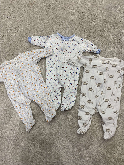 Cotton Gerber Baby Sleepers, 3 months , Kids 3 Month (0-3M)