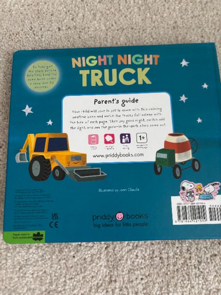 Night Night Truck Glow in the Dark Book, Board Book, Padded Cover