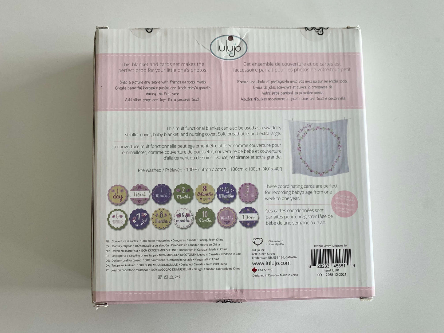 Milestone Photo Blanket & Cards Set