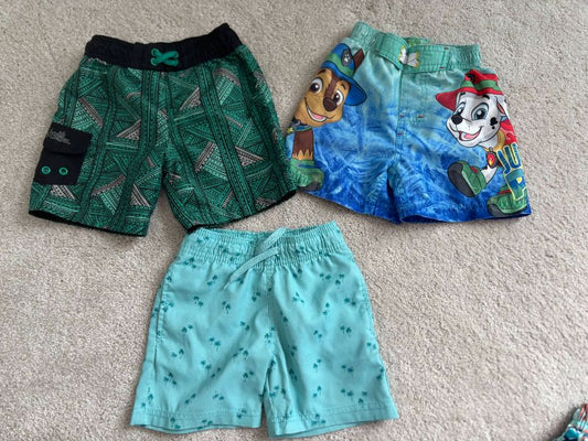 Swim Trunk Bundle, 2T, UV swim/Oshkosh/Nickelodeon, Kids 2T