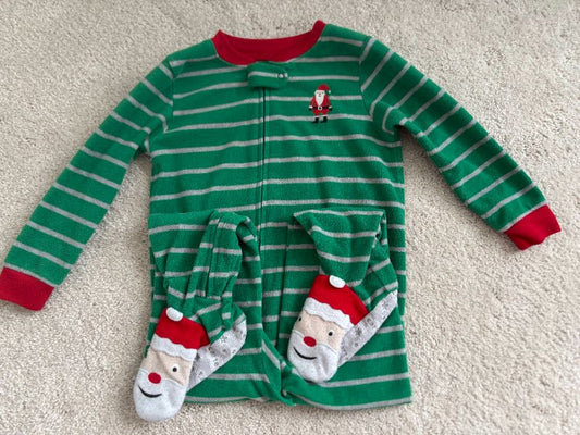 Footed Fleece Christmas Pajama Sleeper, 3T, Carter's, Kids 3T