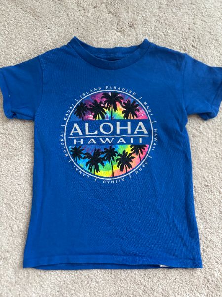 Aloha Hawaii T-Shirt, Royal Blue, 2T, Kids 2T