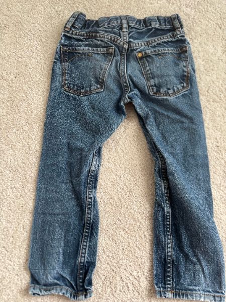 Blue Jeans with Adjustable Button/Elastic Waistband, 3T, Kids 3T