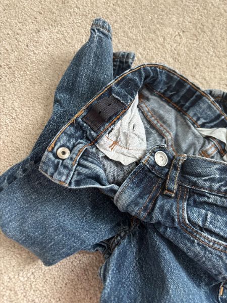 Blue Jeans with Adjustable Button/Elastic Waistband, 3T, Kids 3T