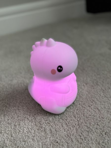 Color Changing LED Silicone Dinosaur Nightlight