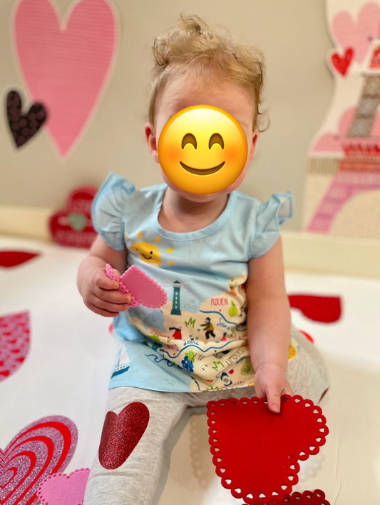 3-6 Months Baby Girl France Map Dress , Kids 6 Month (3-6M)
